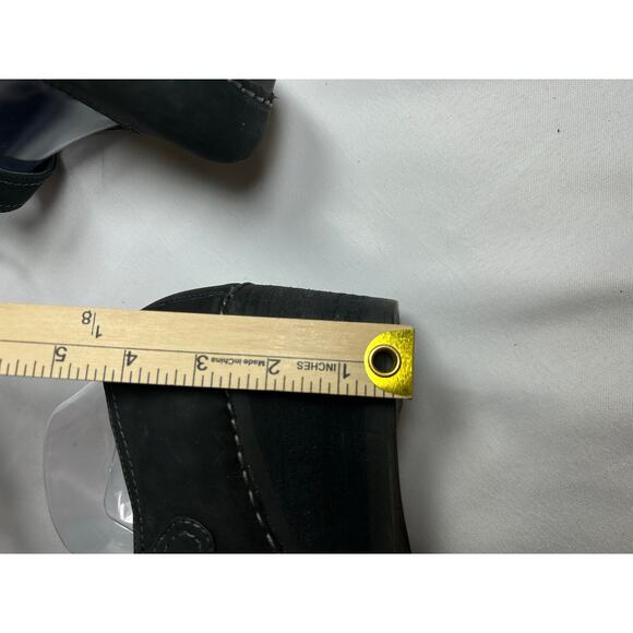 Dansko Sandra Black Womens Nubuck Leather Wedge Heel Mary Jane Sz 39 US8.5 ￼ - Picture 7 of 9